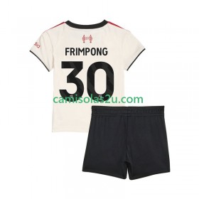 Camisolas de futebol Liverpool Jeremie Frimpong 30 Criança Equipamento Alternativa 2025/26 Manga Curta